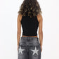 Star pants in washed grey